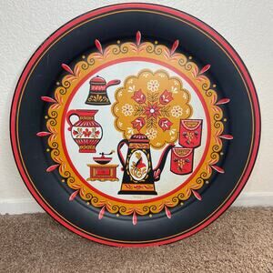 Vintage Kitchen Coffee Metal Plate Decor